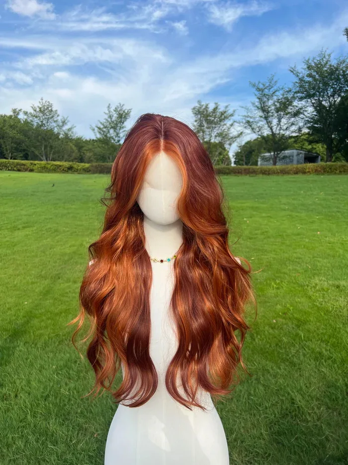 26-Inch | Ginger Mixed Highlight Bodyway Hair Lace Front Wigs | ML9030 - Image 6
