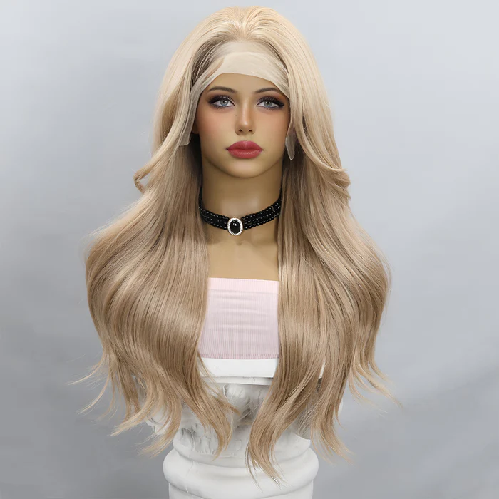 Meisbel/26-Inch | 13×4 Lace Front Wigs Wavy Black/Blonde ML9815